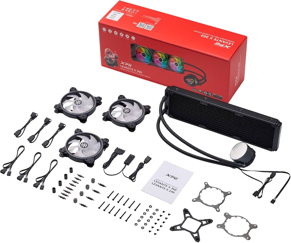 XPG LEVANTE X 360 クーラー XPG Levante X 360 All-in-One ARGB CPU Liquid Cooler - 4.72