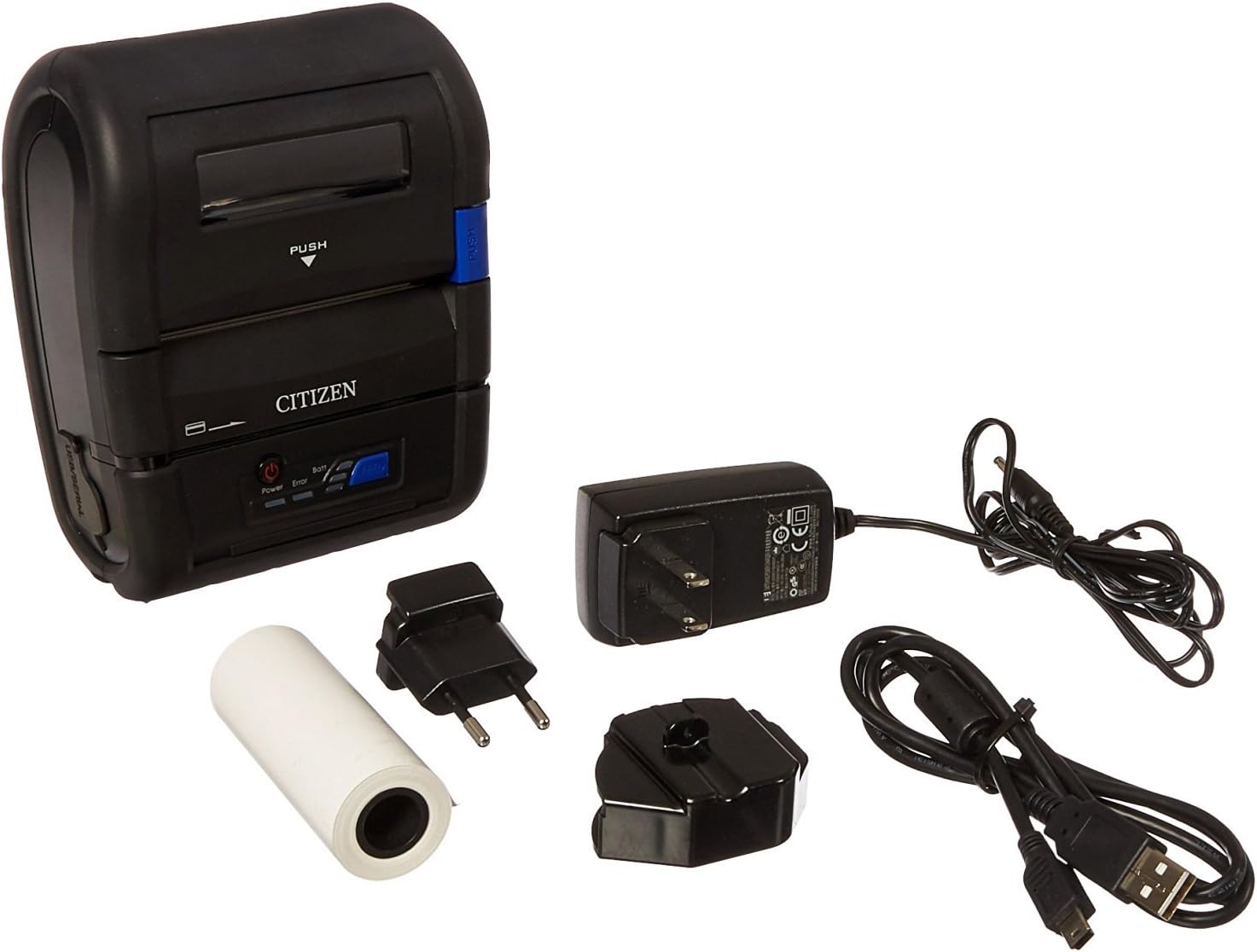 Citizen America CMP-30LWFU CMP-30 Series Portable Mobile Receipt Printer, 3" Printer Class Size, Wi-Fi Connection, Label, Black
