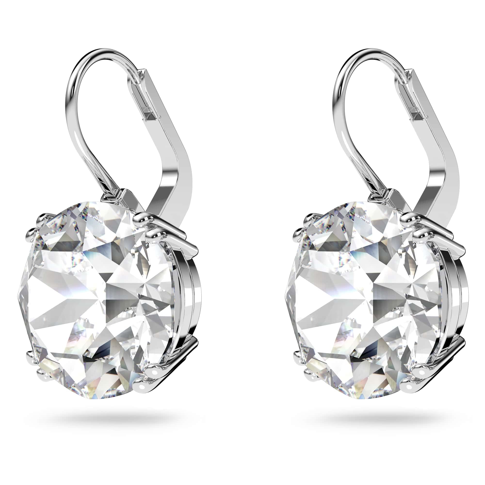 Swarovski Millenia Kollektion Tropfenohrringe, Rundschliff, Weiß, Rhodiniert