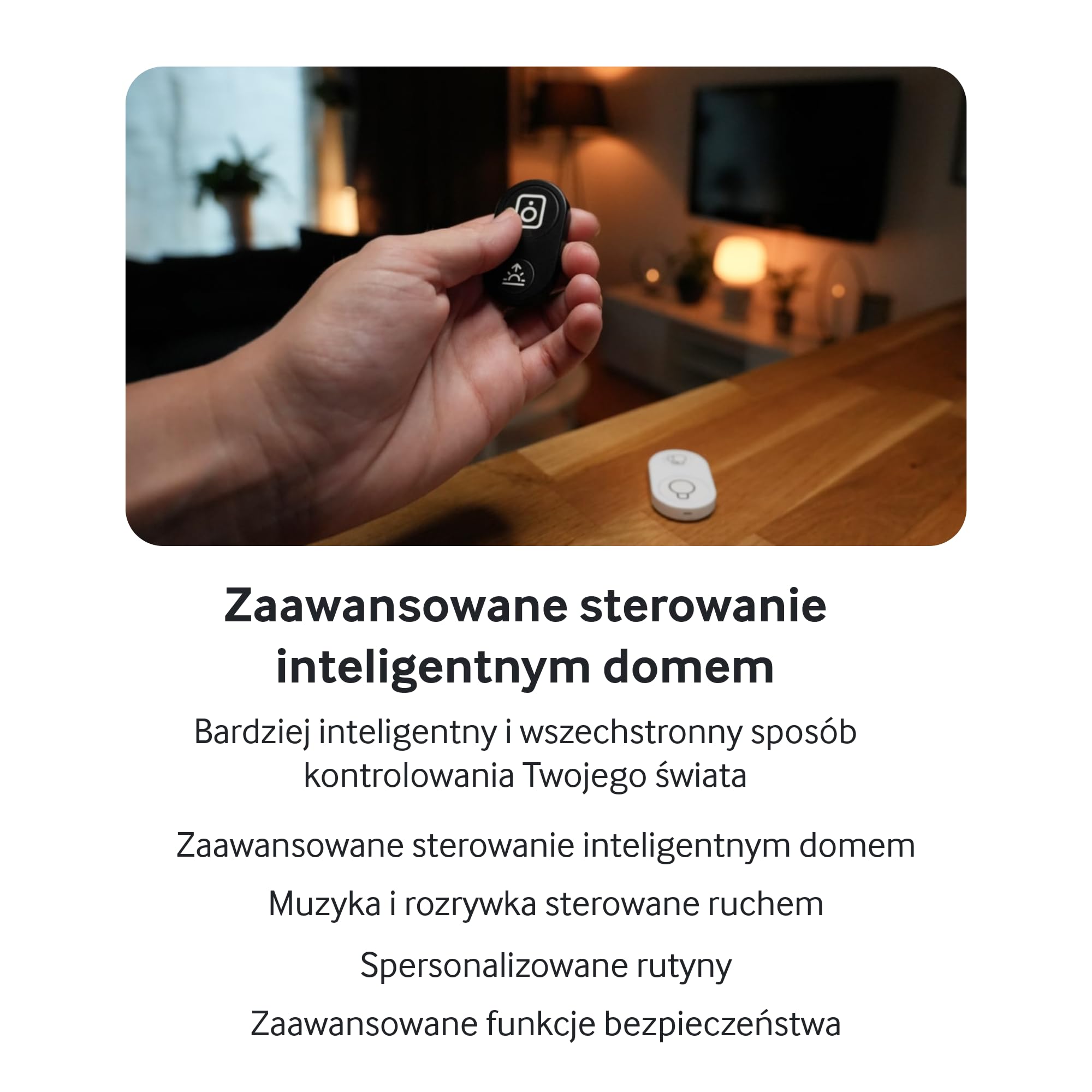Flic Duo | Controlador inteligente para el hogar | Funciona con Matter, Alexa, SmartThings, Sonos, Homey a través de cualquier concentrador Flic (blanco)