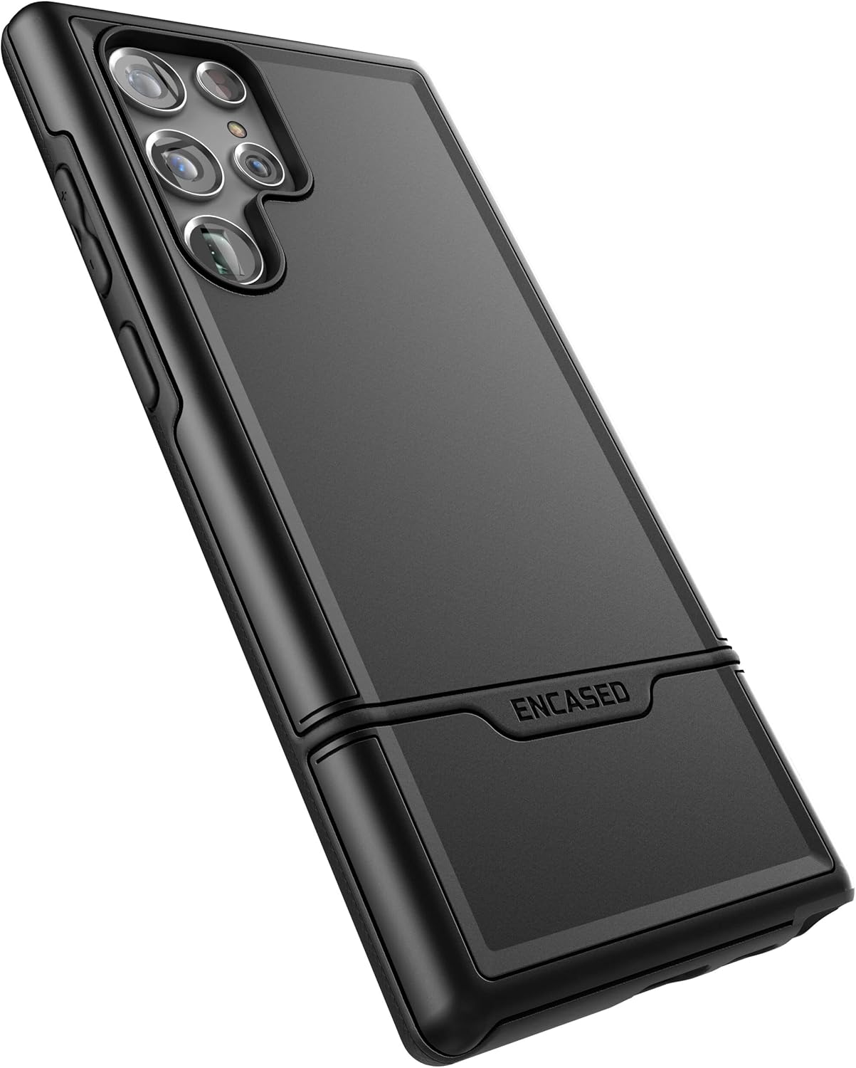 Encased Rebel Designed for Samsung Galaxy S22 Ultra Belt Clip Case, Protective Shockproof Case with Holster (Black) - Image 8