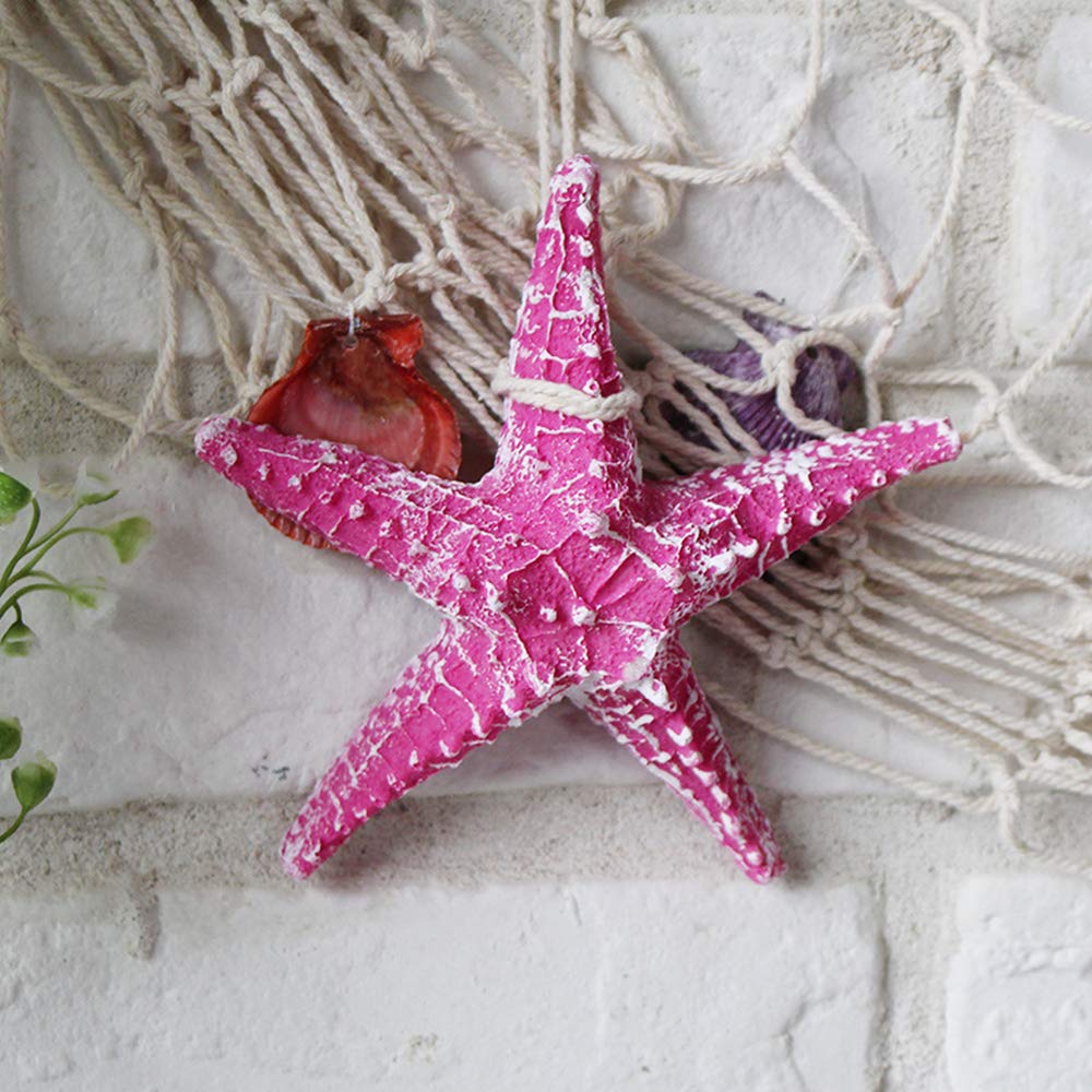 RAYLINE-DO RayLineDo Creative Mediterranean Style Design Beach Starfish Resin Five-Pointed Star in Rose Home Restaurant Kindergarten Wall Hanging Decoration - Image 2