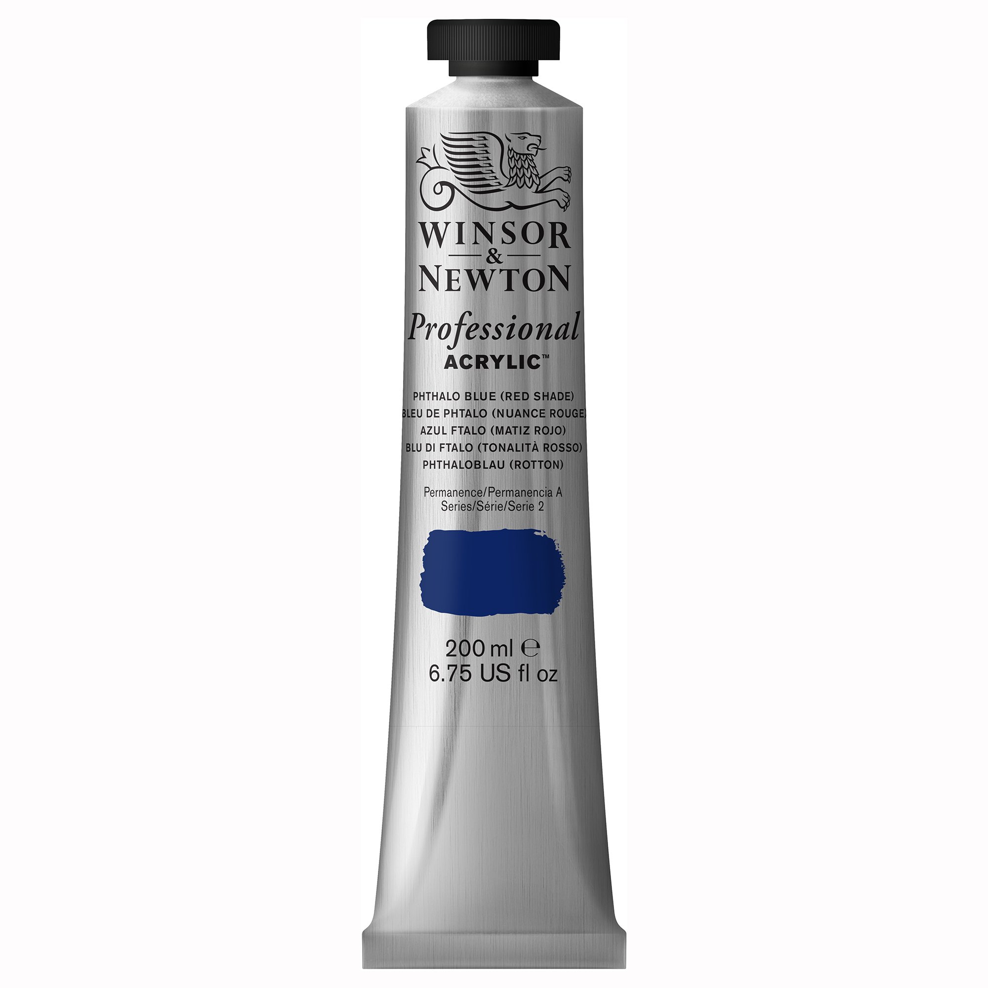 Winsor & Newton 200ml Professional Acrylic Colour Tube - Phthalo Blue Red Shade