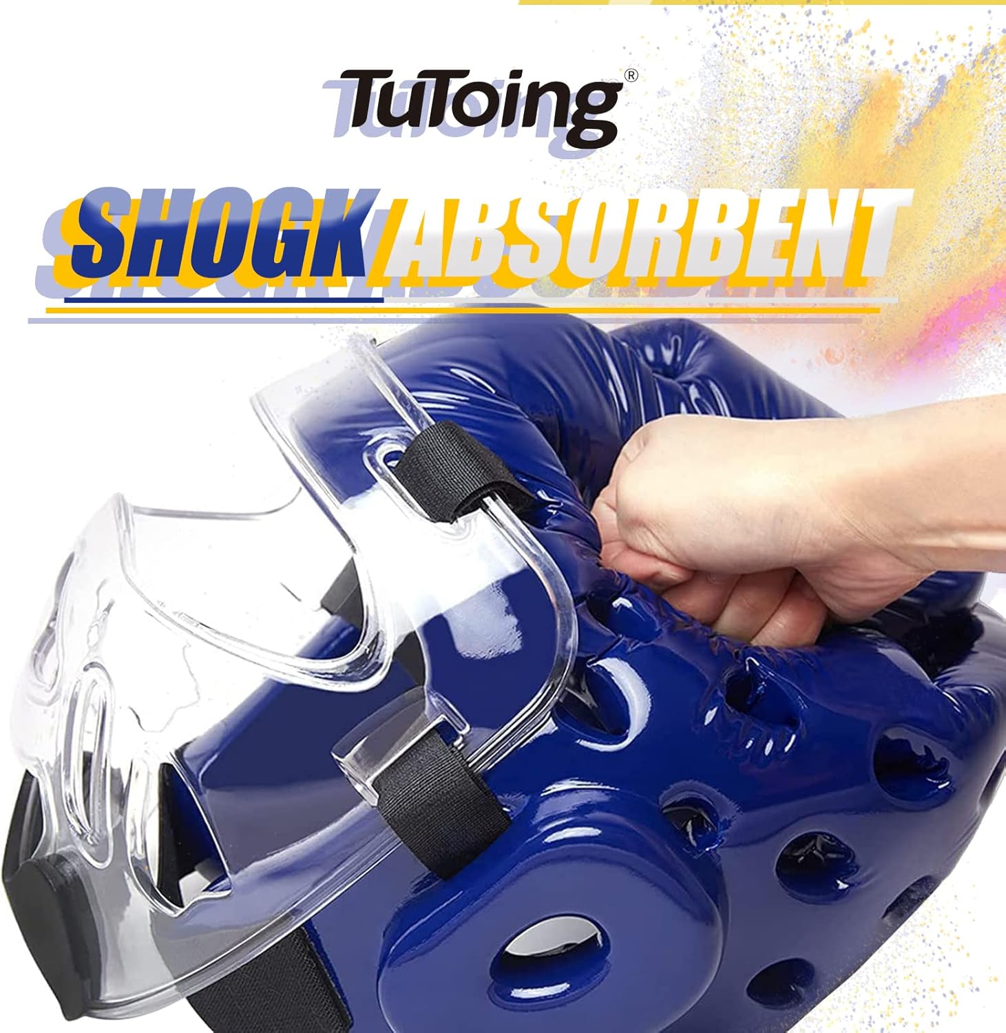 TuToing Kids Adults Karate Headgear with Face Shield, MMA Martial Arts Headgear Boxing Soft Helmet Taekwondo Sparring Head Gear : Sports & Outdoors