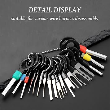 26 Pcs Terminal Removal Tool Set, Key Extractor Tool, Pin Extraction Tool Kit, Pin Removal Tool for Car Maintenance and Repair