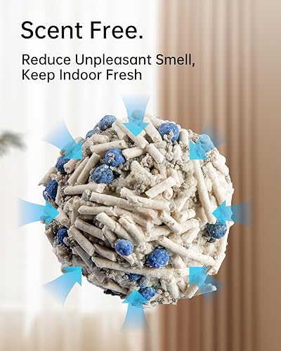 Miniatura 3 de Cutepol Arena aglutinante mixta 4 en 1 para gatos, 33 libras, control de olores y aglutinación rápida, absorbente de agua y desechable, sin polvo,