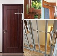 Vista 3 de zeng Cierrapuertas automático, acero inoxidable 304, montaje en superficie, resorte ajustable, comercial y residencial (plateado)