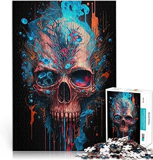 Comprar Regalos de Juegos desafiantes Pintura Abstracta de Calavera Puzzles de 1000 Piezas para Adolescentes 26x38cm Regalo de cumpleaños, Regalos para Mayores de 14 años
