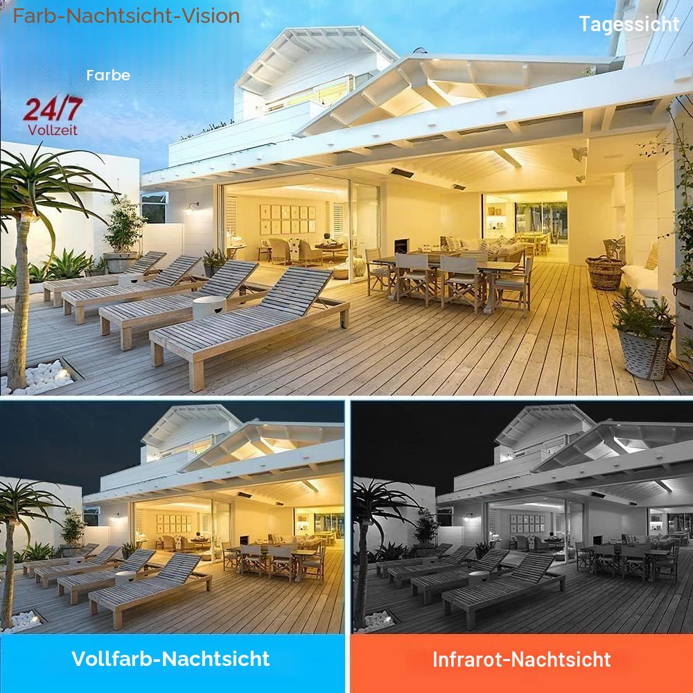 HIKVISION DS-2CD2387G2P-LSU/SL ColorVu 8MP Panorama-Turret IP-Kamera, 4 mm Festobjektiv für drinnen und draußen