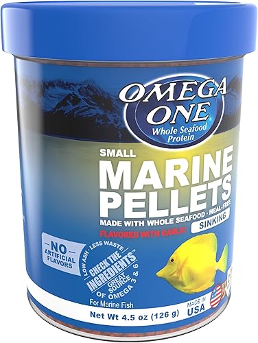 Miniatura 2 de Omega One Gránulos pequeños de hundimiento Garlic Marine, 4.5 oz.
