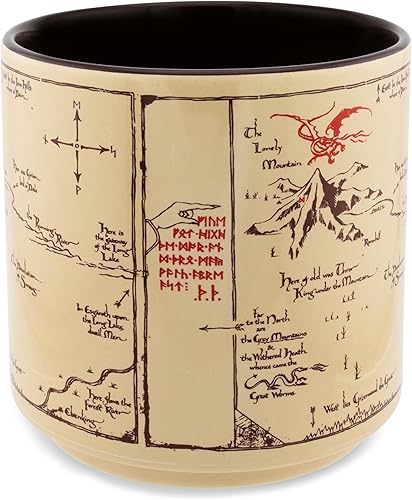 Miniatura 2 de Taza de cerámica The Hobbit The Shire Map | Taza de café para expreso, té, cacao | Capacidad para 13 onzas