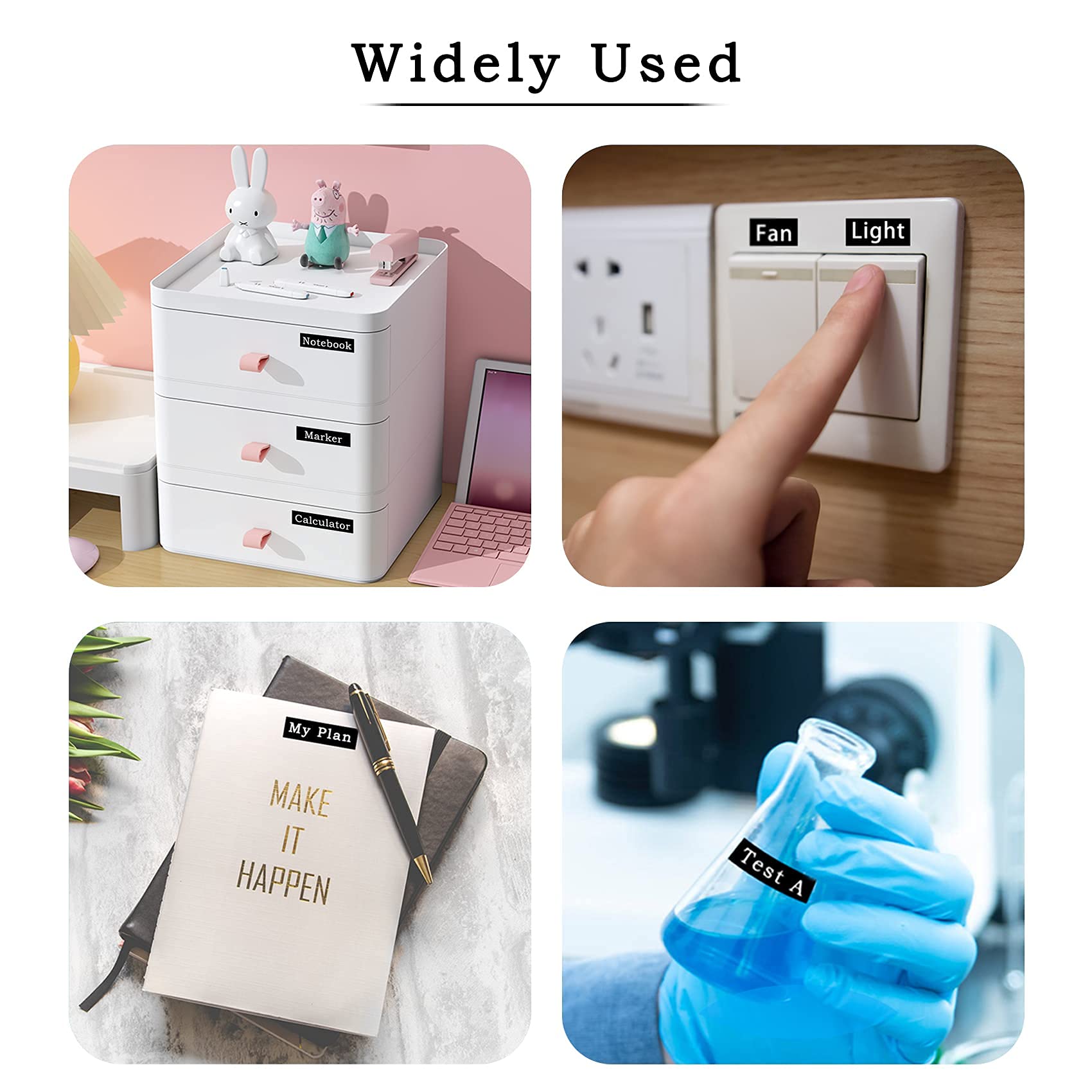 UNOKA Cinta De Repuesto Compatible Con Brother TZe-231 TZe231 TZ Tape 12 Mm 0,47 Blanco Para P Touch PT-E110 PT-D400 H105WB D210 H110 D600VP H107B H100LB