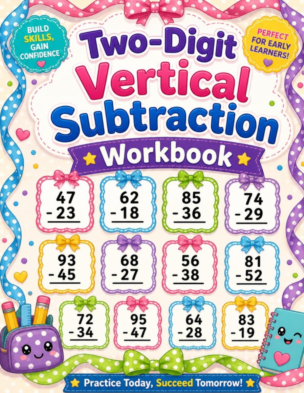 Two‑Digit Vertical Subtraction Workbook: Clear and Structured Subtraction Practice for Ages 5–7
