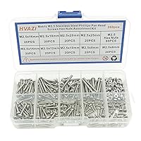 Vista 1 de Metric M2.5 Kit surtido de tornillos de máquina Phillips de acero inoxidable con cabeza plana (M2.5)