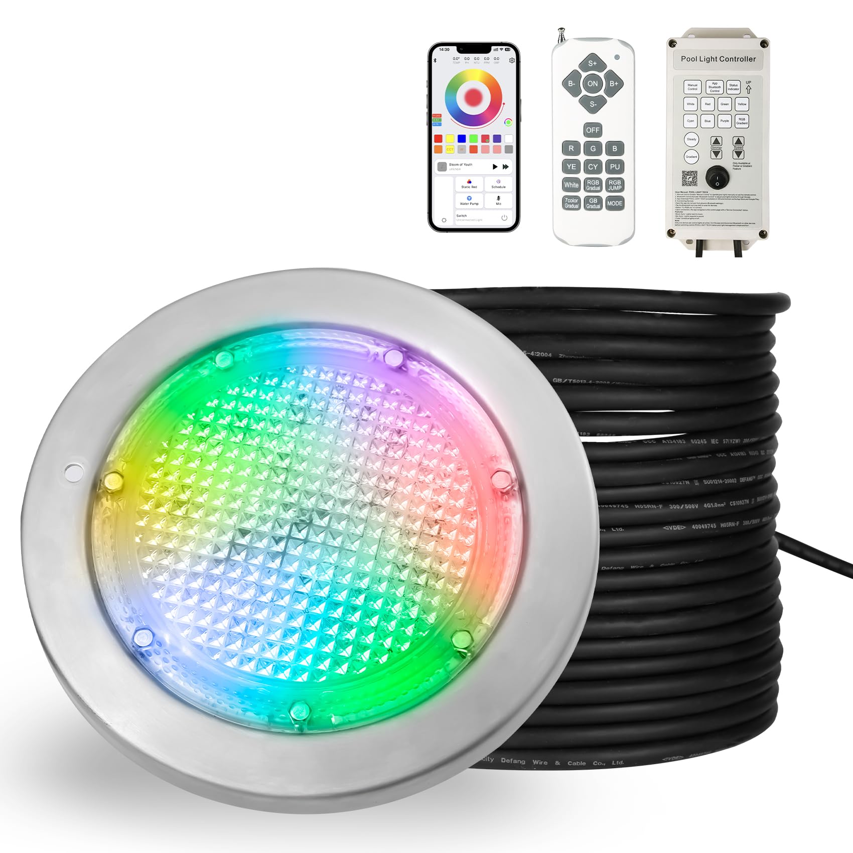 Photo 1 of Wixeeua 6" LED Pool Light, 100ft Cord