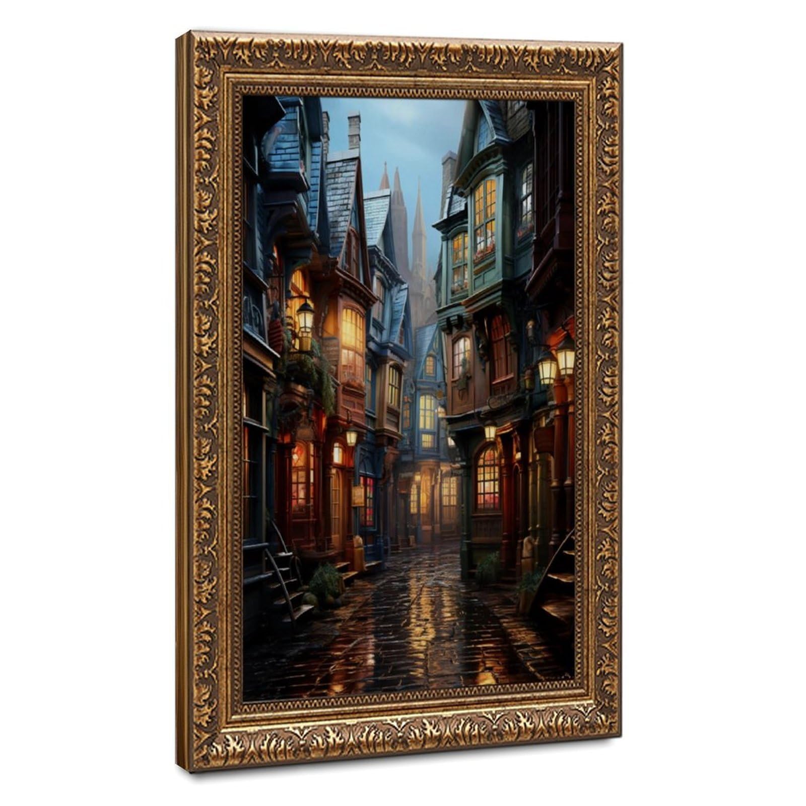 Bareronor Magic Street Poster Canvas Poster Bedroom Decor Landscape Office Room Decor Gift 24" L X 36" W