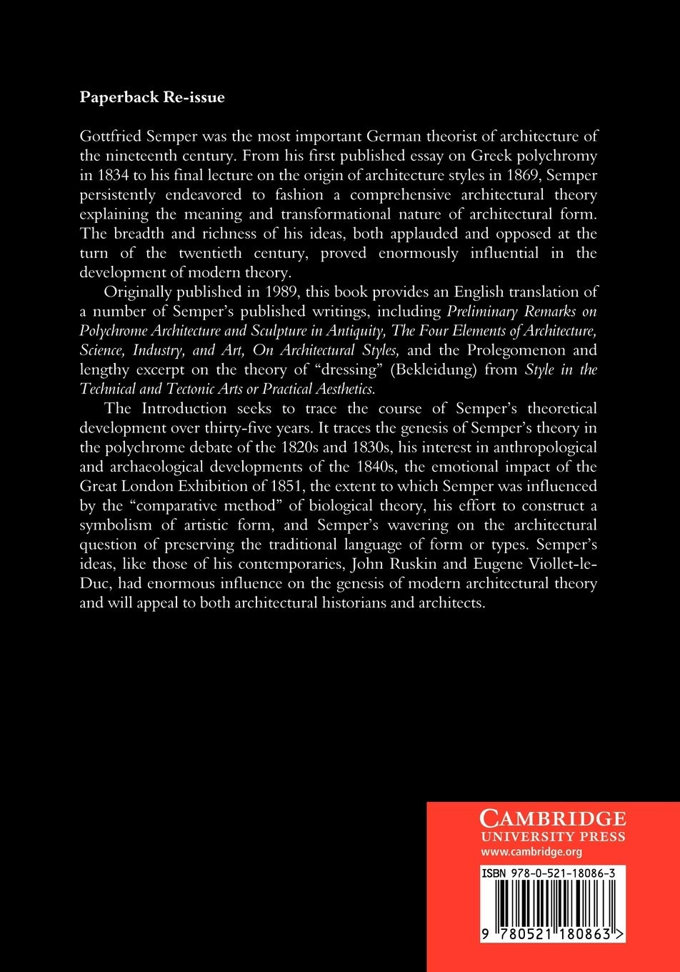 The Four Elements of Architecture and Other Writings (Res Monographs in Anthropology and Aesthetics)