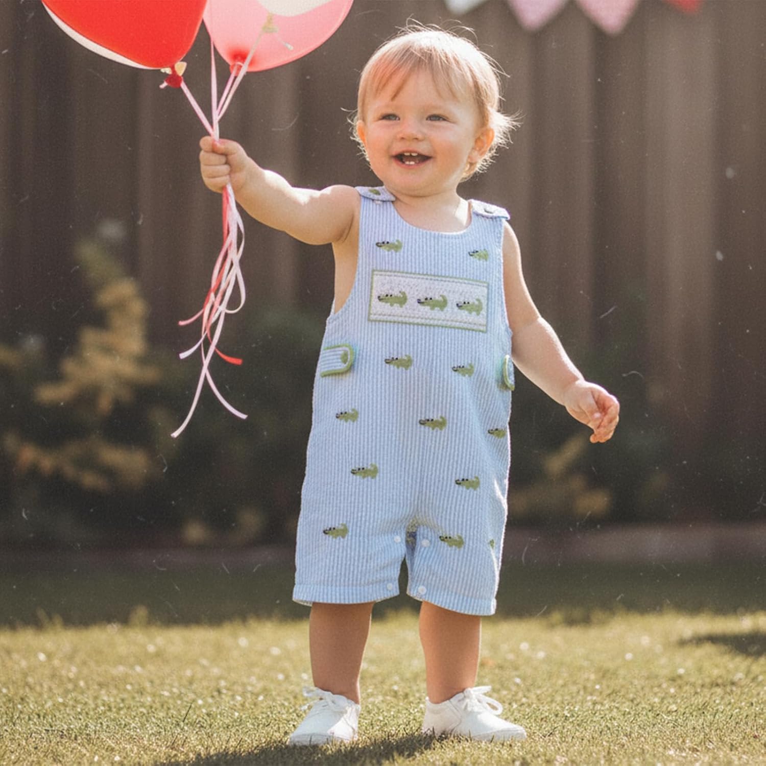 Ayalinggo Toddler Western Baby Boy Clothes Horse Riding Embroidery Smocked Jumpsuit Sleeveless Romper Spring Summer Outfit image 3