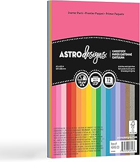 Neenah Astrodesigns/Creative Collection Starter Kit Cardstock, 4.5" x 6.5", 65 lb/176 GSM, 18-Color Assortment, 72 Sheets...