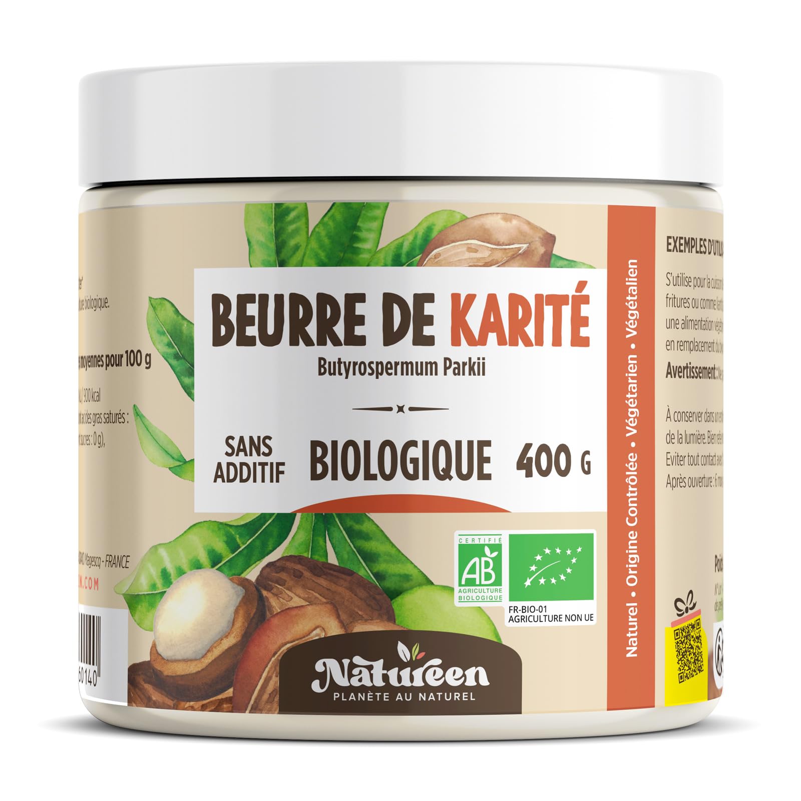 Organiczne masło shea AB 400 g - 100% roślinne