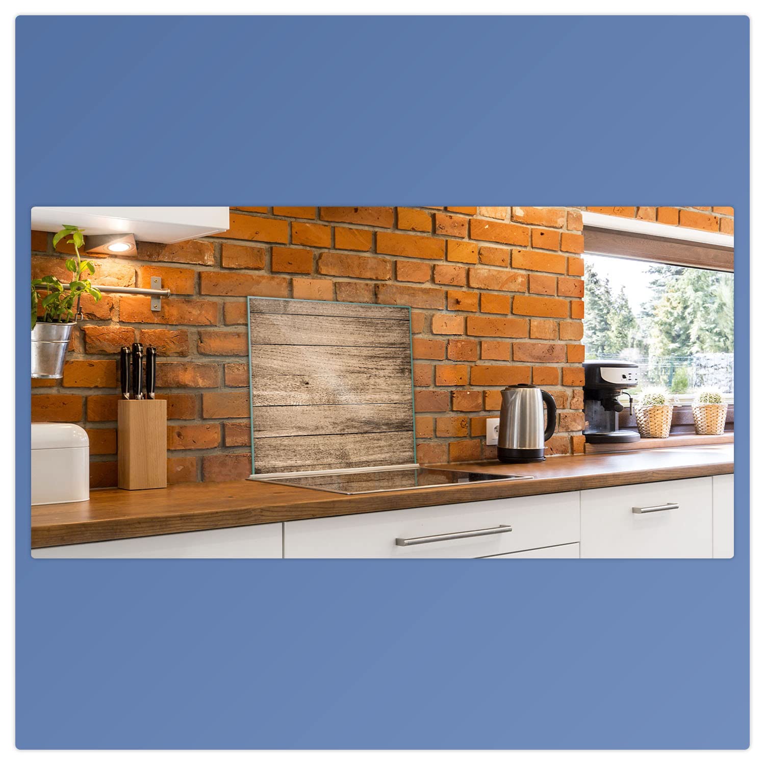 Piastre Copriforno 2 Pezzi 30x52 Copriforno In Vetroceramica, Legno Di Lavanda  S2 442249342