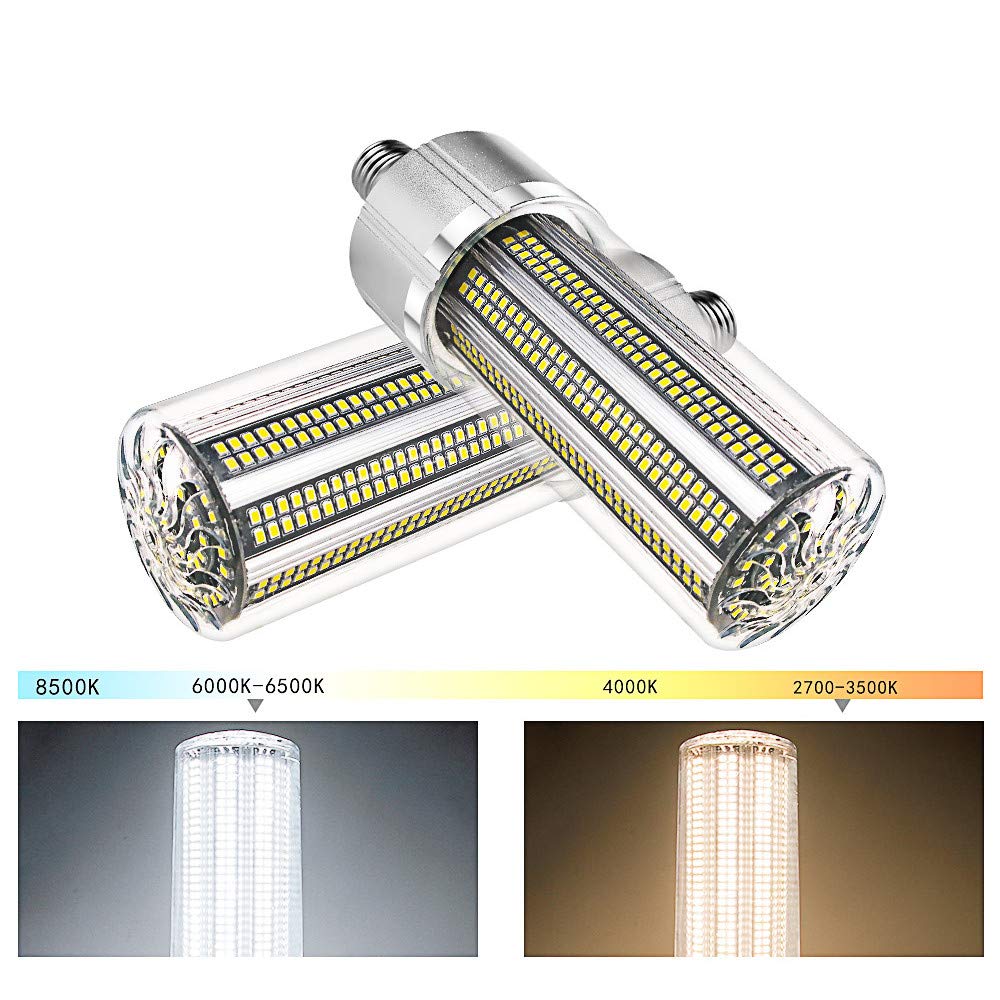 Lámpara LED de maíz de 150 W, 120 W, 100 W, 80 W, bombilla de repuesto E40, lámpara de sodio de metal, White6000k, 100W E27 AC100-240V 80.0watts 240.0volts