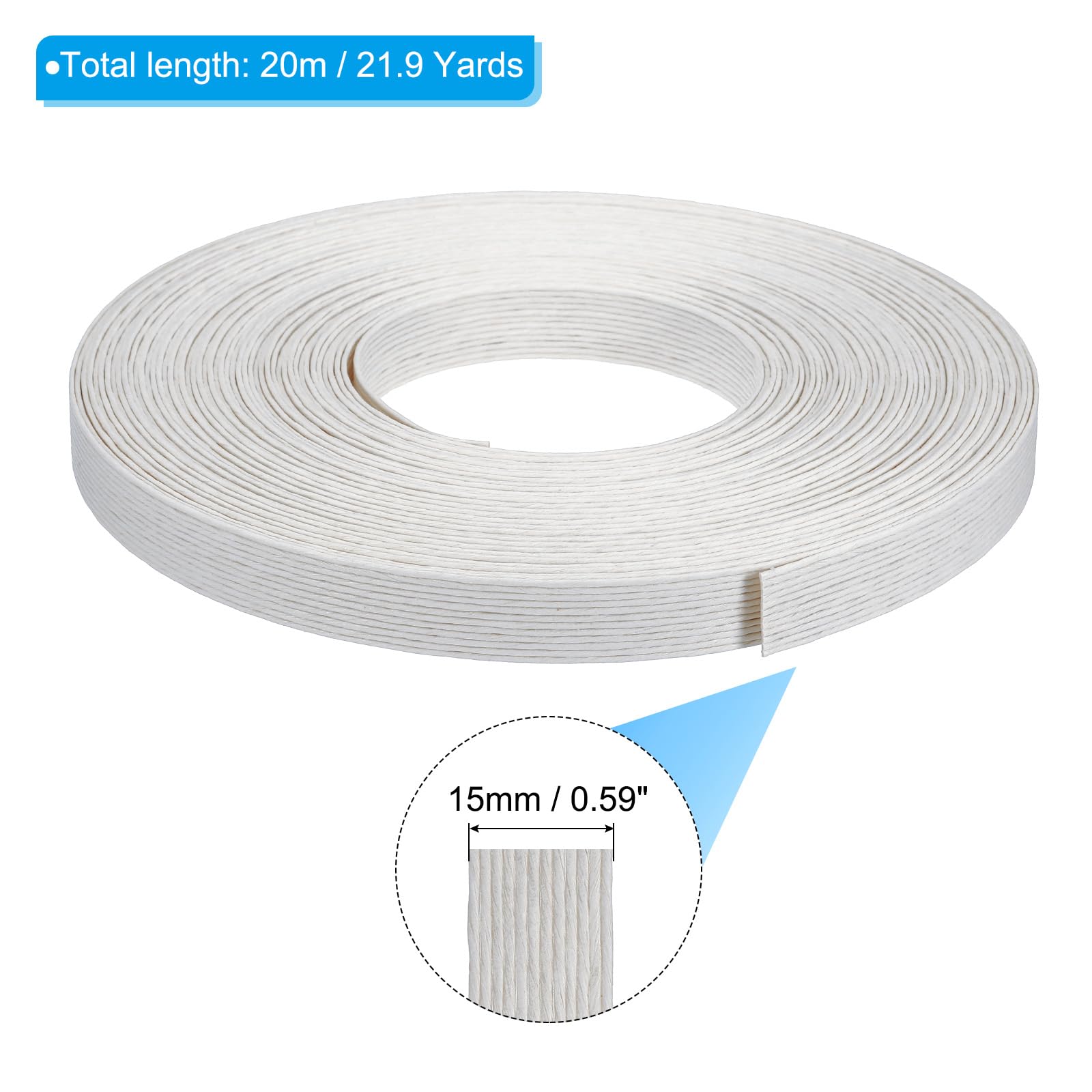 PATIKIL 21.9 Yards x 0.6" Paper Rattan Weaving Cane - Image 2