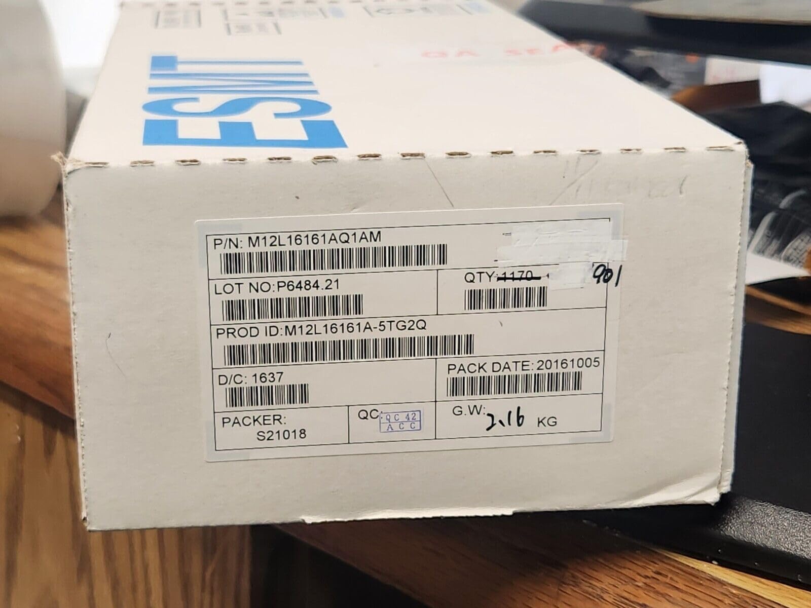 Generic (1,170 PCS) M12L16161A-5TG2Q ESMT Compatible with Elite Semiconductor