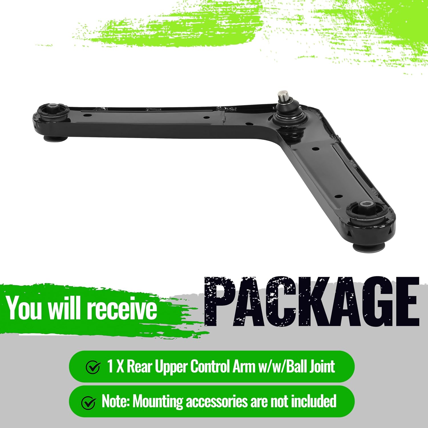 Rear Upper Control Arm w/Ball Joint Compatible with 2004-2007 Jeep Liberty Replacement for K621376 Steel Powder Coated Black