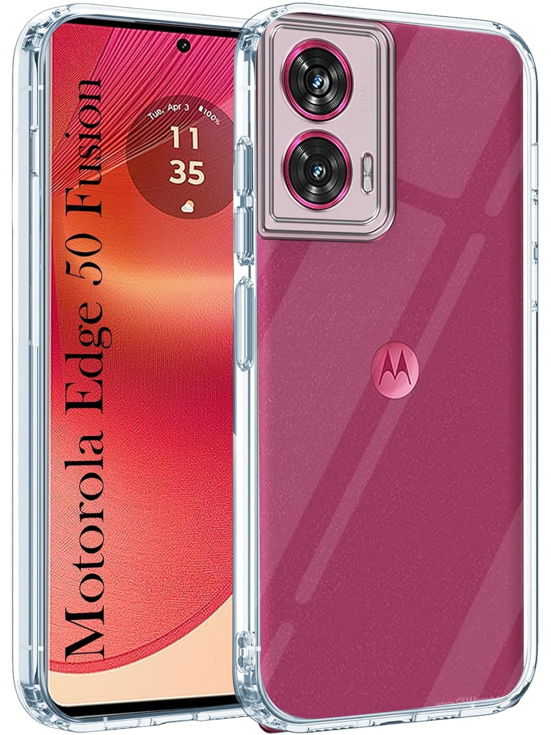 DD SON Premium Ultra Clear Soft Slim Back Cover Case for Motorola Moto Edge 50 Fusion with Camera Protection and Dust Proof Transparent Back Cover (Silicone, Transparent) (B094VLWL7Y) Amazon Price History, Amazon Price Tracker