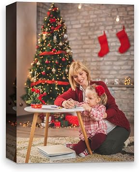 YK artwood Custom Canvas Upload Images 12x16 inch - Custom Canvas Prints with Your Photos -Personalized Canvas Pictures for Kid Lover Pet Family -Canvas Framed