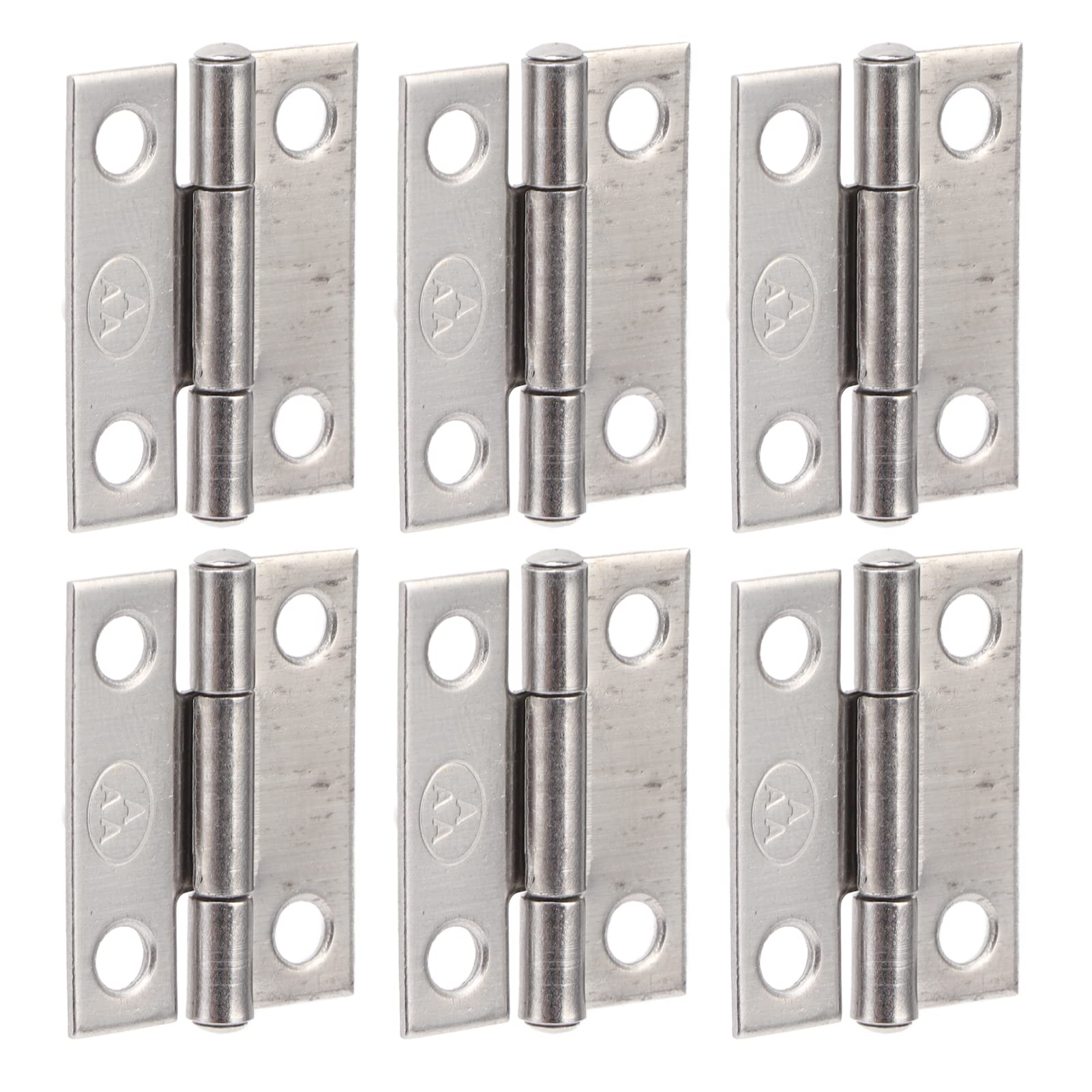 10Pcs Marine Cabinet Door Hinges - 1in 4 Hole Butt Hinges, Foldable Stainless Steel