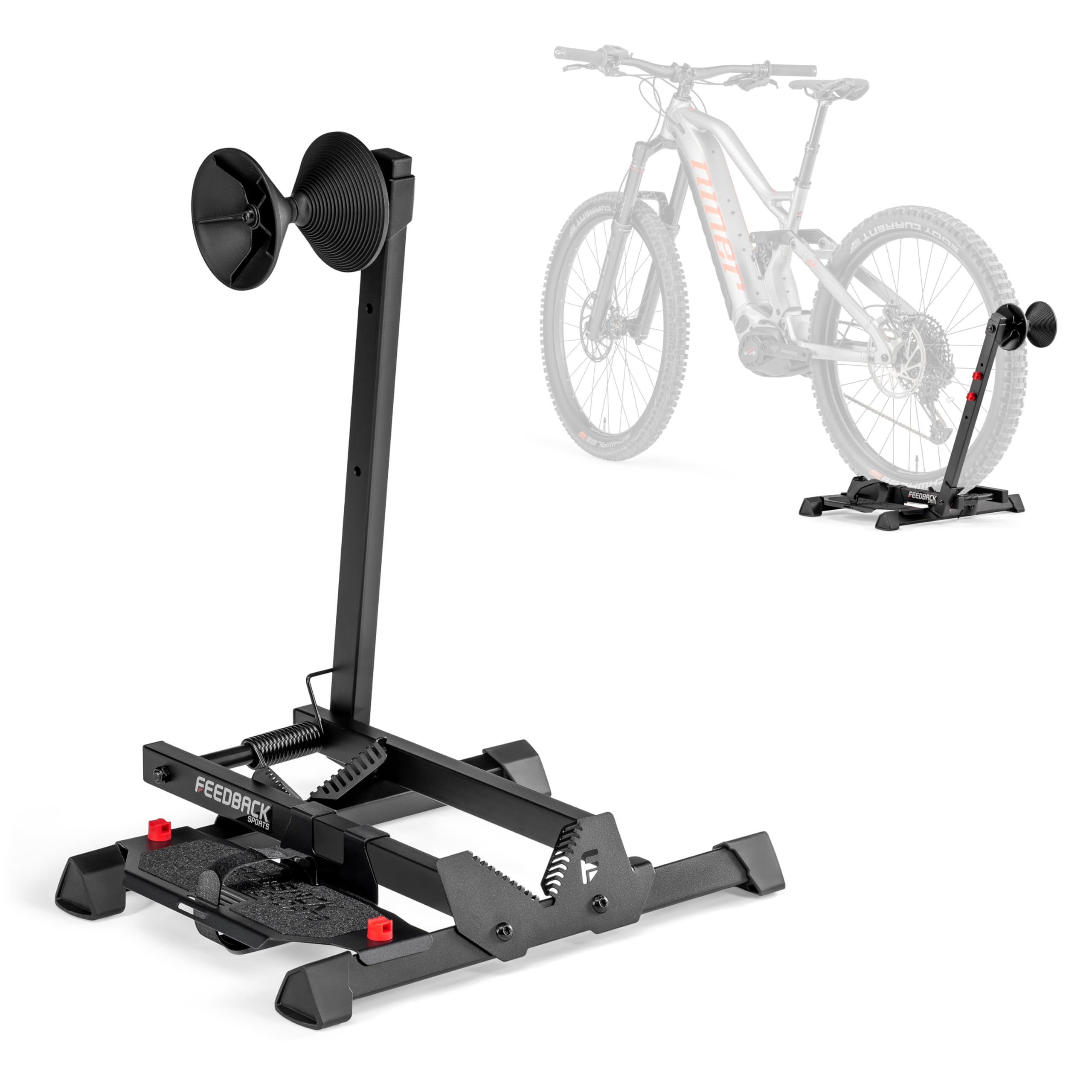 Feedback Sports Rakk 2.0 E-Bike-Fahrradständer, freistehender Bodenständer für E-Bikes mit magnetischem Kabelorganizer Sport & Freizeit