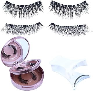 LAUBESS Magnetic Eyelashes with Applicator 2 Pair No Glue Needed Natural Look Magnetic Lashes Easy to Wear and Remove(L01/L03)
