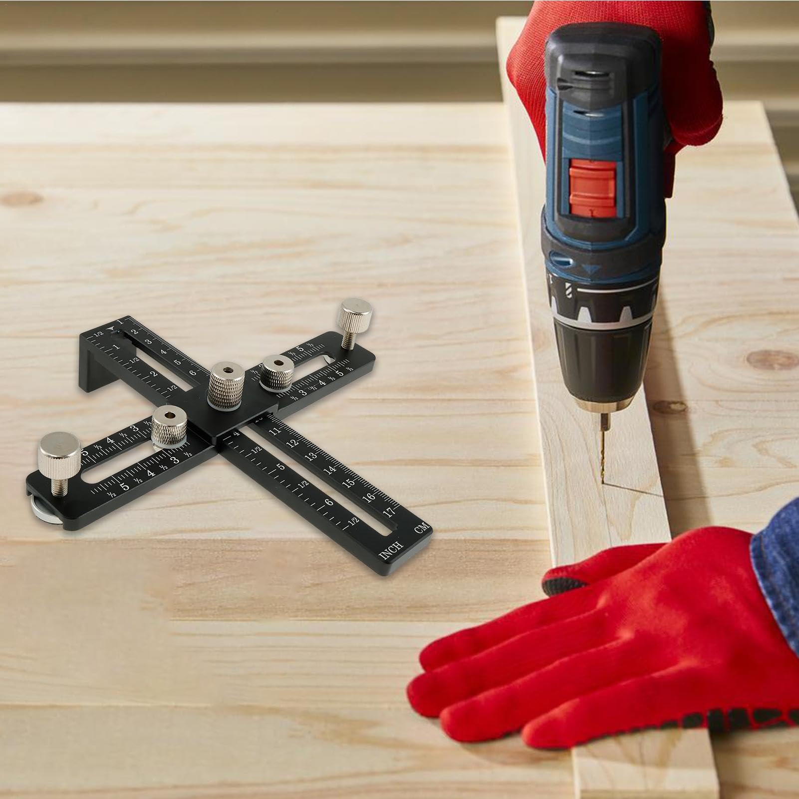 Gabarit De Matériel D'armoire Réglable Pour Poignée D'armoire Avec Guide De Perçage Pour Boutons D'alignement