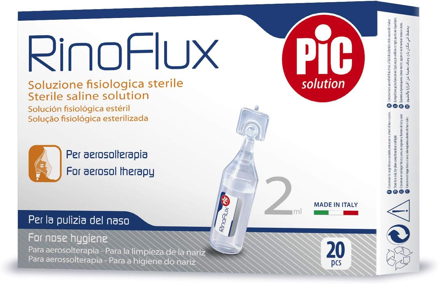 Pic Solution Rinoflux Solution saline 2 ml 20 ampoules Solution