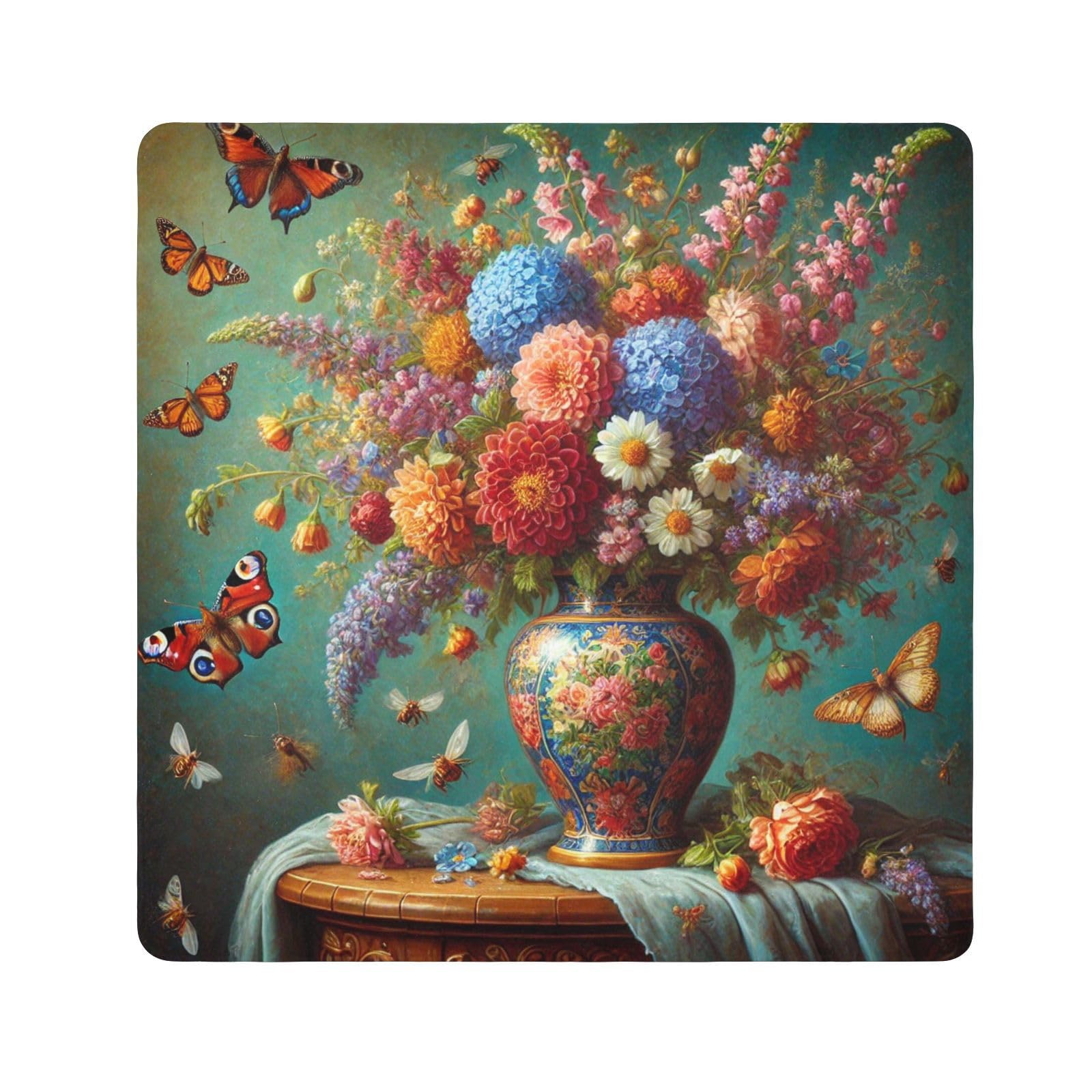 Joko Ivery Floral Butterflies Vintage Teal Protective Wrap 13.8