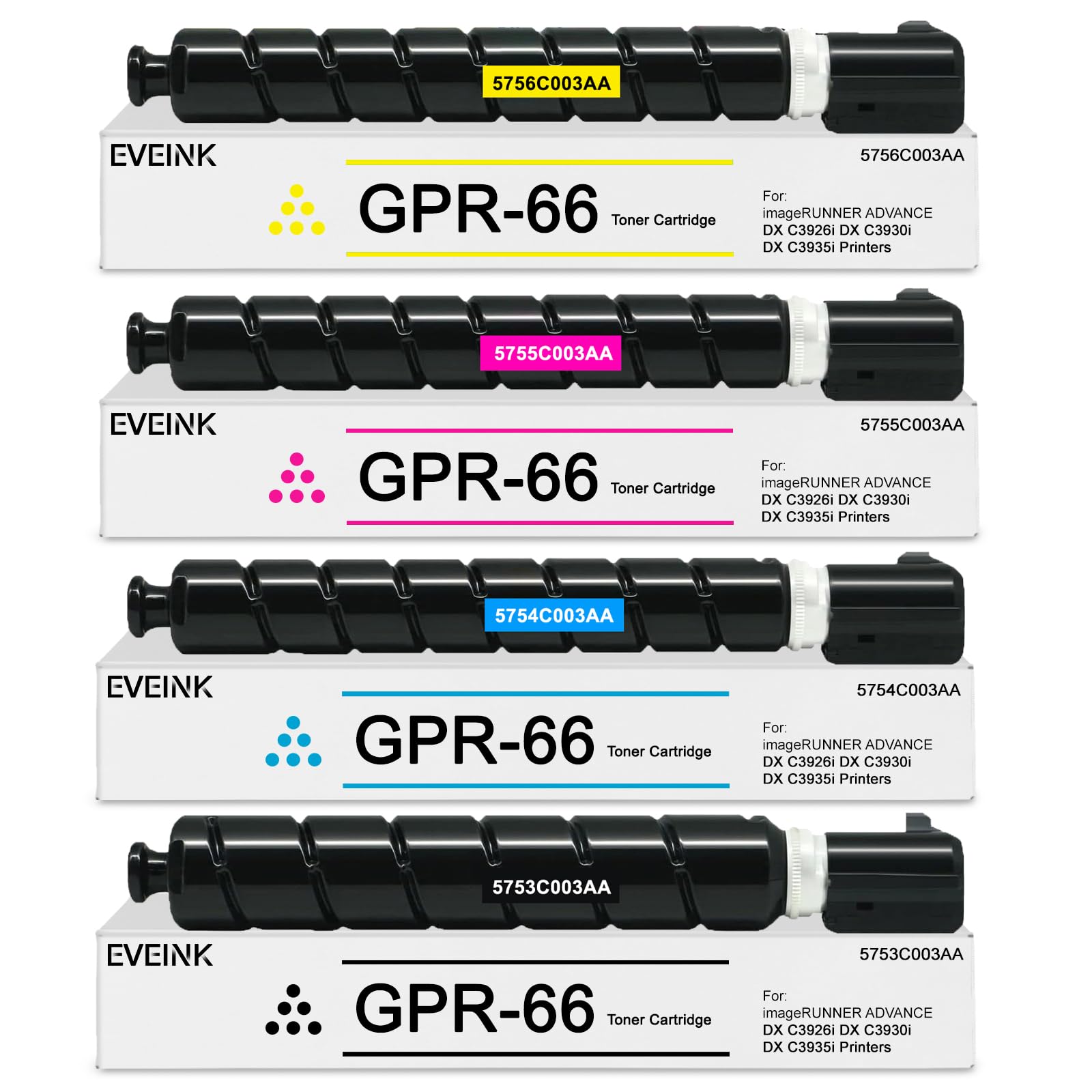 GPR-66 GPR 66 GPR66 Toner Cartridge Compatible with Canon GPR-66 Toner use for ImageRUNNER Advance DX C3926i C3930i C3935i Printers,5753C003AA