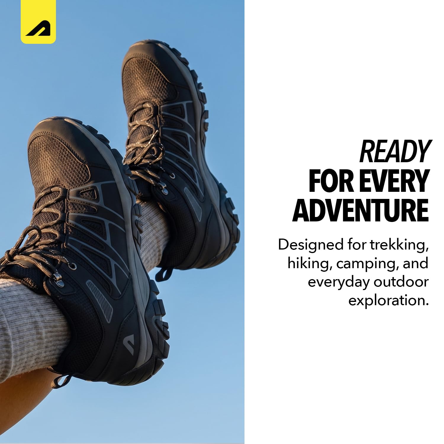 Boldfit Trekking Shoes for man Anti Slip Hiking Shoe for man Outdoor Trekking Shoe for Men Breathable Hiking Boots Comfortable Riding Shoes for Bikers lace up Riding Boots 4