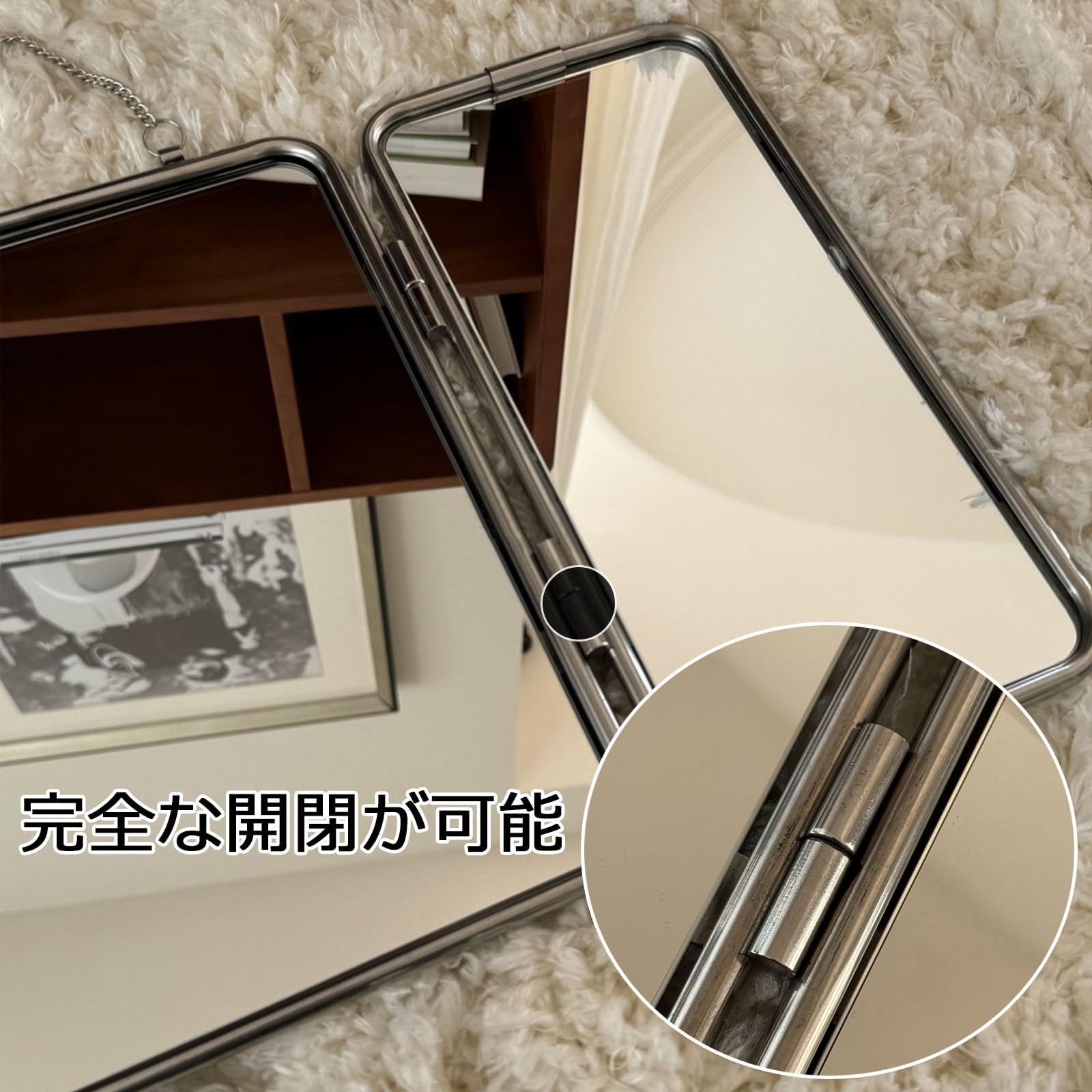 Snap-on 壁掛け鏡　ウォールミラー Amazon.co.jp: 壁掛け鏡 3面ミラー 折りたたみ式 おしゃれ 高精細