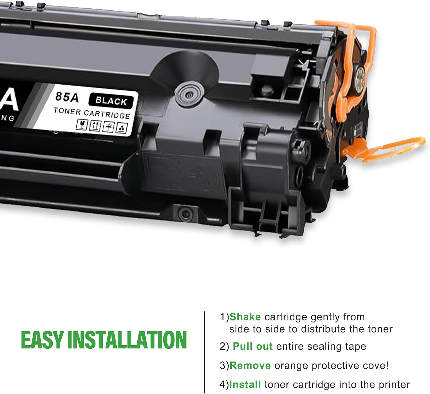 85A CE285A Compatible Toner Cartridge Replacement for HP 85A Toner Cartridges for Laser P1102w P1102 M1217nfw M1212 M1212nf M1217 Printer (Black, 6-Pack)