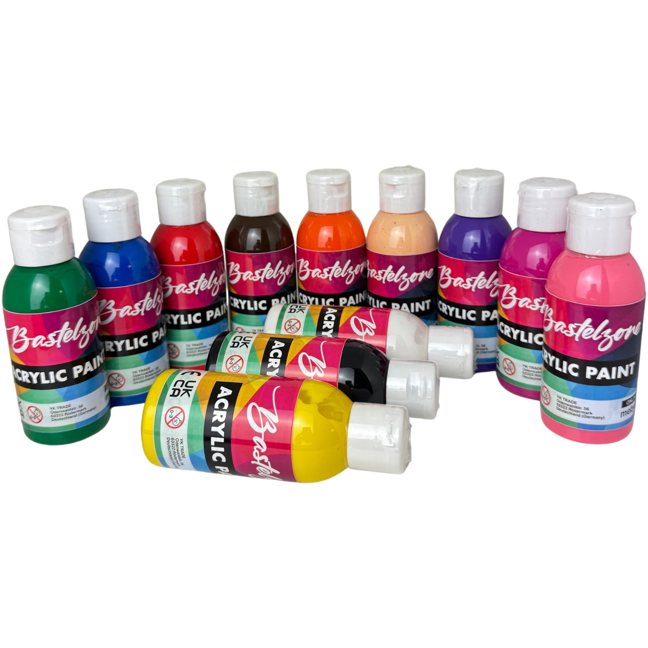 set de peintures acryliques multicolore