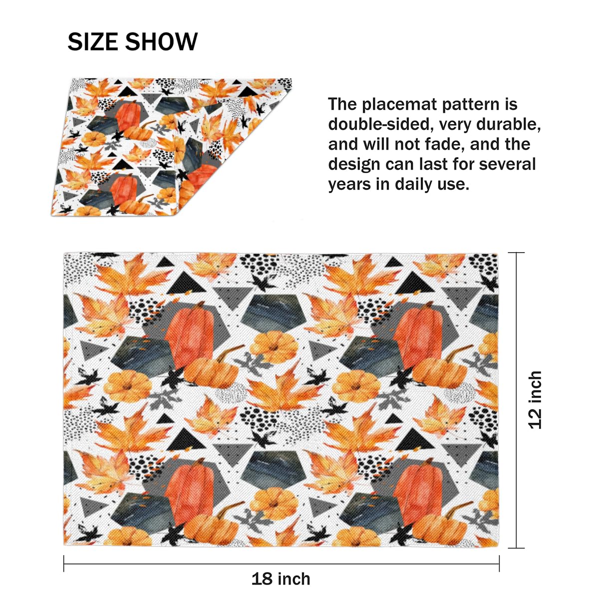 Set Di 4 Tovagliette Autunnali A Quadri Con Motivo A Zucca E Bufalo 30x45 Cm Tovagliette Autunnali Stagionali Per Decorazioni Da Esterno Casa Feste Sala Da Pranzo 89610292