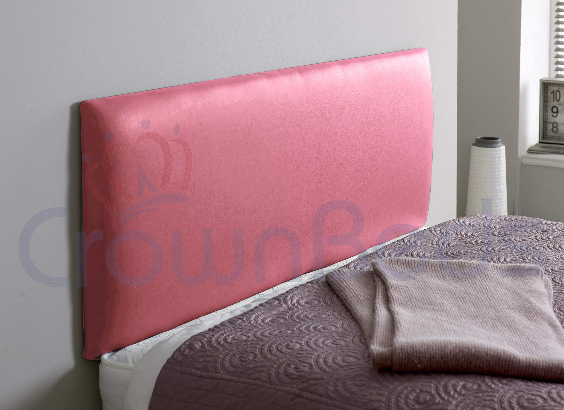 A New Faux Leather Headboard Avalaible In 2FT6,3FT,4FT,4FT6,5FT,6FT (Pink, 3ft (single))