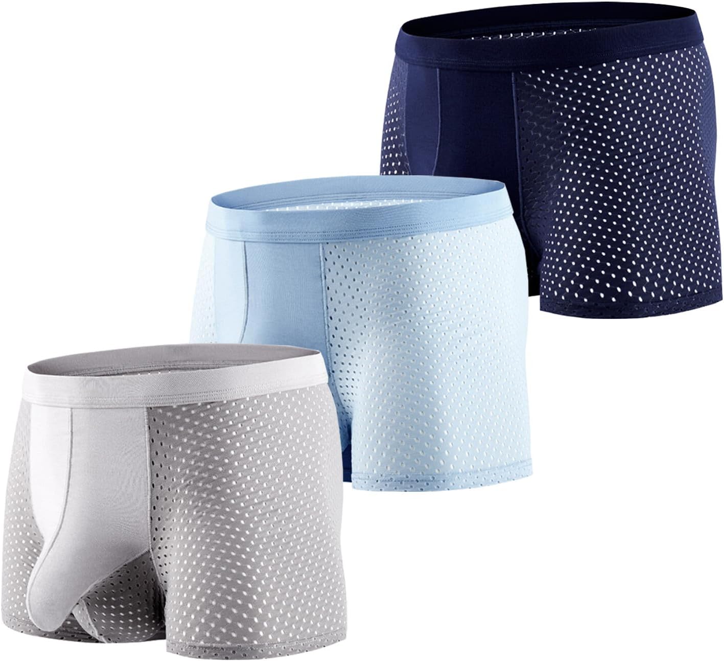 Zoelizece Mens Ice Silk Underwear with Ball Pouch, Mens