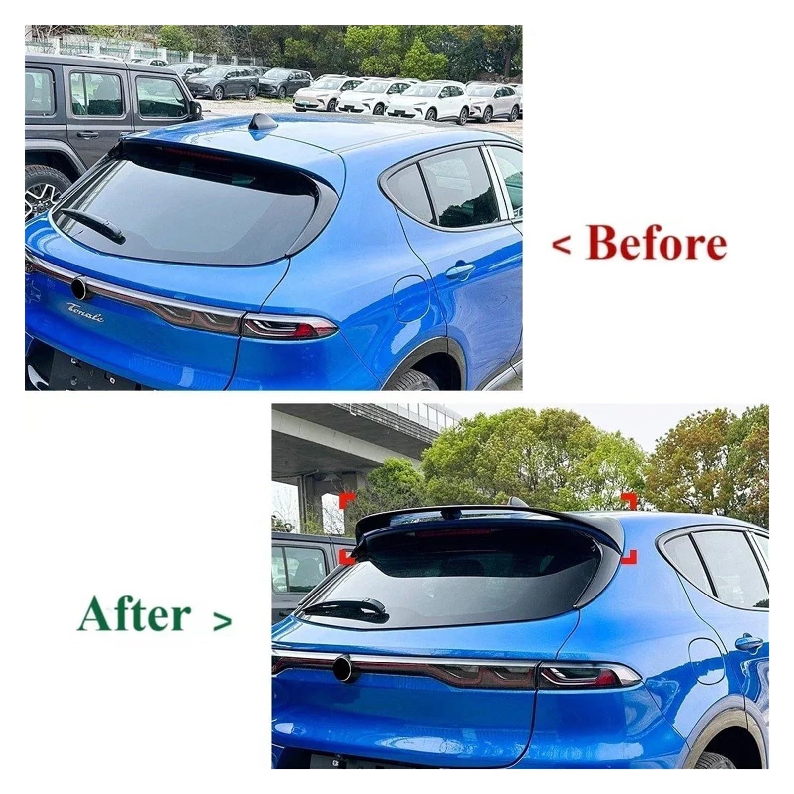 Spoiler sul tetto posteriore Per Alfa Per Romeo Tonale 2023 2024 2025 Kit Carrozzeria Spoiler Posteriore Auto Tuning Baule E Tetto Spoiler coda auto(Gloss Black)