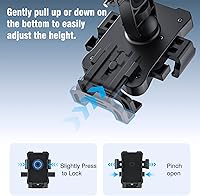 Vista 5 de Soporte de teléfono para bicicleta, soporte seguro para manillar para bicicleta y motocicleta, adecuado para iPhone y teléfonos inteligentes de 4.5