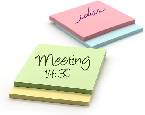 Miniatura 6 de Notas adhesivas de 3 x 3 pulgadas – (12 blocs) 600 hojas – Nota adhesiva amarilla. Notas autoadhesivas. Adhesivos cuadrados fuertes adhesivos.