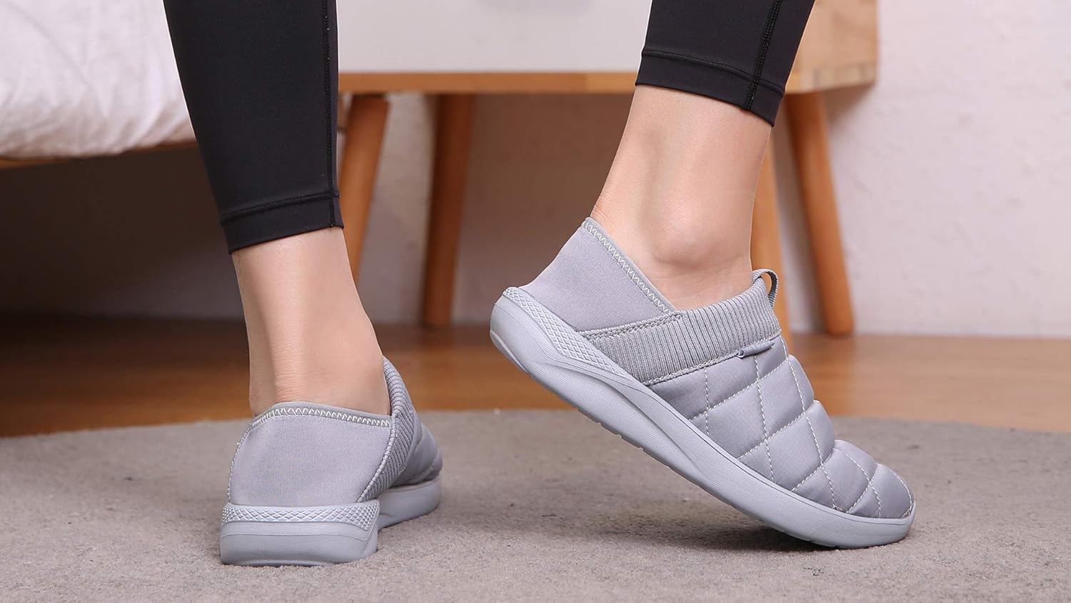 KUBUA Slippers for Men and Womens Indoor House Shoes Plush Slip on Outdoor Garden Loafers - Image 3