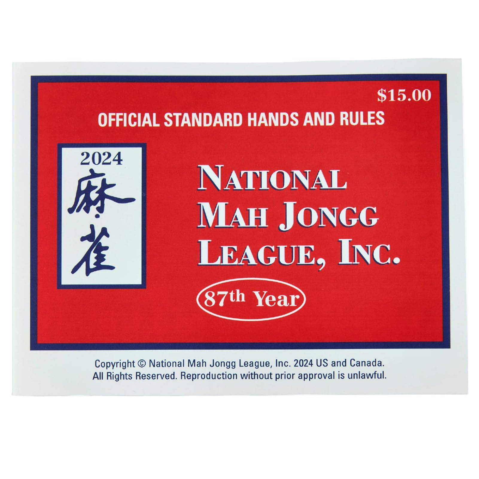 Mahjong Cards 2024 (4 Pcs), National Mah Jongg 2024 Large Size Card - Large Print MahJongg Cards - 2024 Mahjong Card Official Hands and Rules
